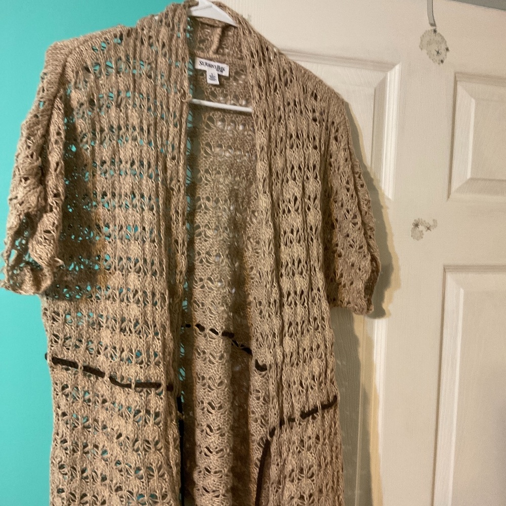 St. John’s bay large tan cardigan